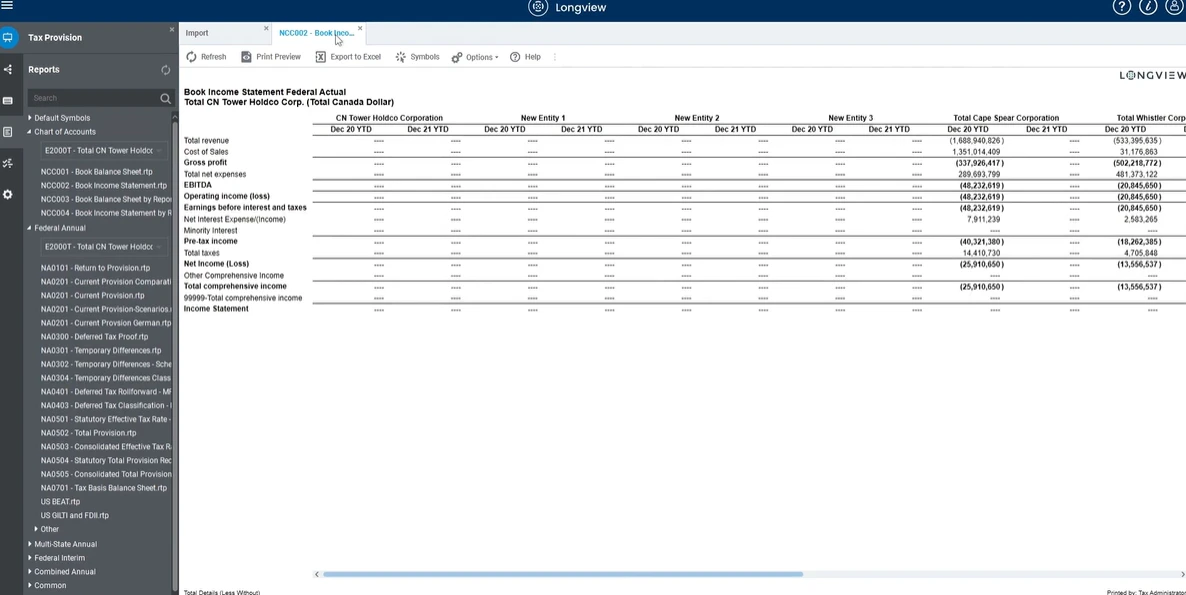 screenshot of Longview Tax